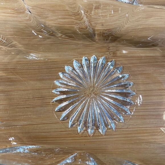 Vintage Anchor Hocking Banana Split Sundae Clear Glass Starburst Dishes Set of 4 - Picture 3 of 9